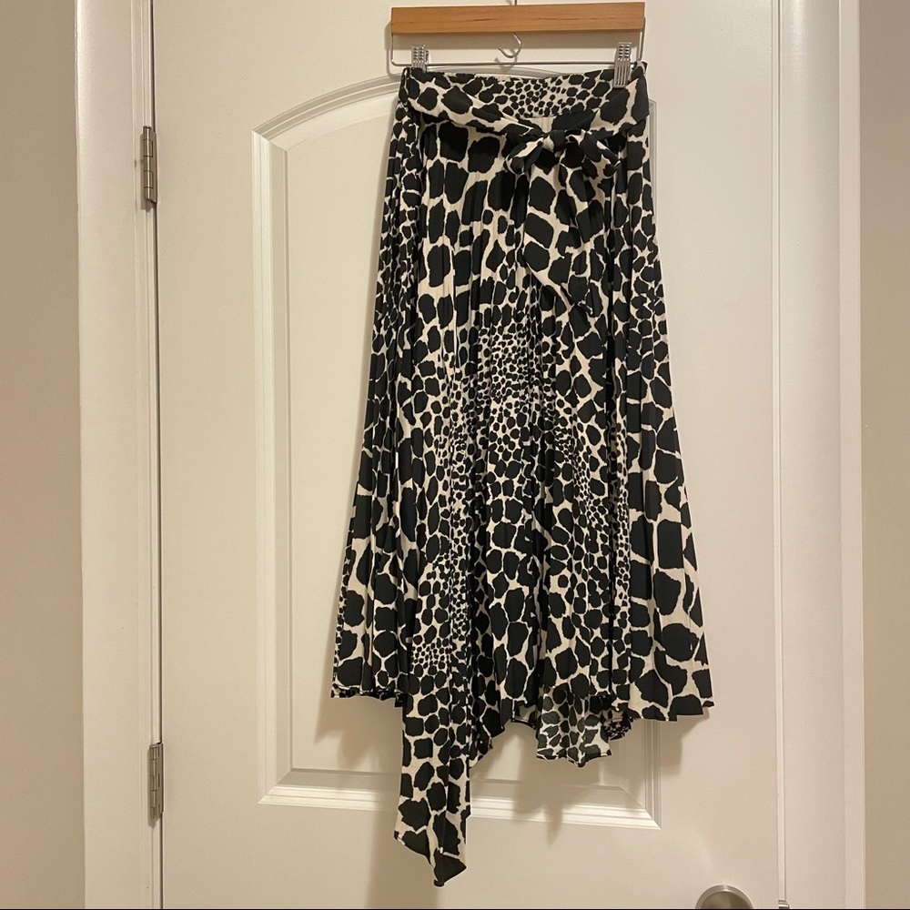 TOPSHOP asymmetrical animal print skirt